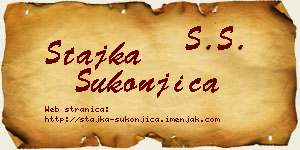 Stajka Sukonjica vizit kartica